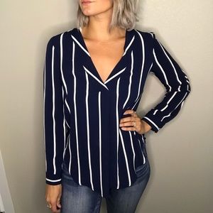 Forever 21 navy striped top